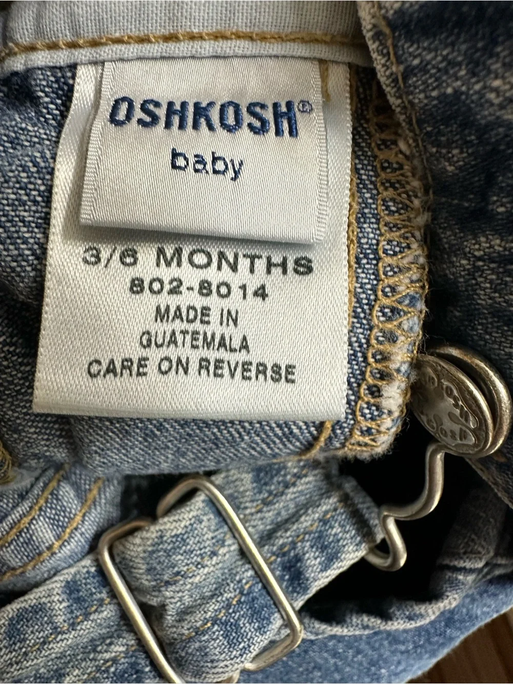 OshKosh B'gosh Vintage Denim Overalls in Blue- Excellent Condition, size 3-6M